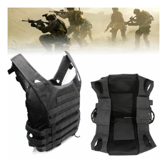 Body Bulletproof Vest Front Back Plates Armor Tactical Jacket Guard Security USA {3}