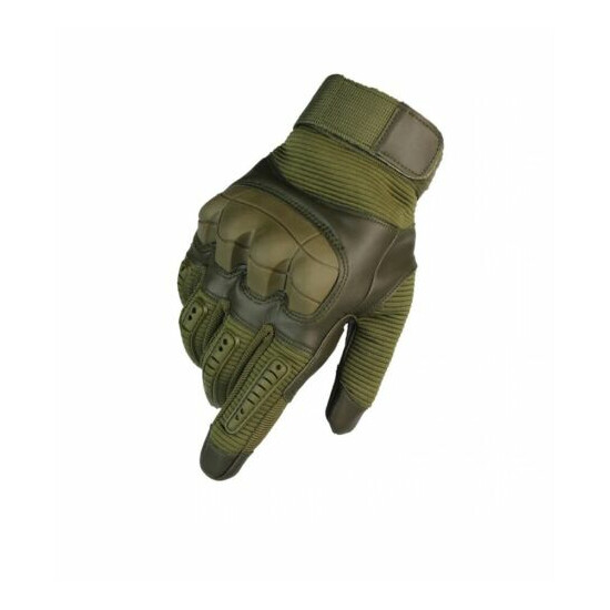 CRUSEA Leather Gloves Tactical Military Shooting Cut Resistant Weatherproof {1}