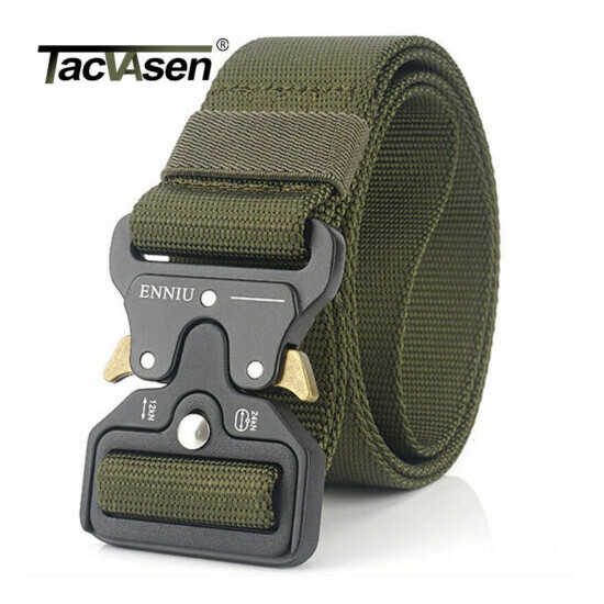 TACVASEN Tactical Heavy Duty Mens Belts Military Stylish Metal Army Pants Belts {28}