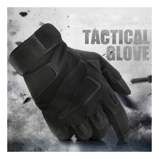Men Anti-skid Ripstop Military Tactical Combat Hunting Riding Full Finger Gloves {1}