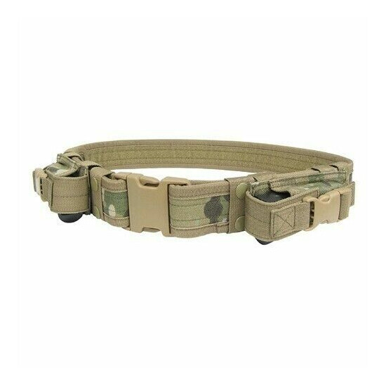 2.5" Tactical Belt Waist Band Strap Girdle Waistband with 2 Small Magazine Pouch {14}