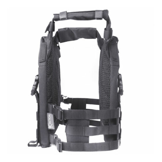 Tactical Plate Carrier BLACK Molle Padded Breathable Mesh Ktactical Universal {7}
