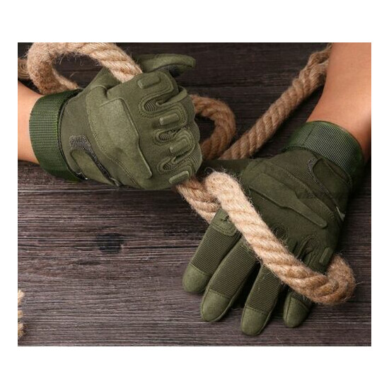 MensTactical Combat Gloves Army Military Outdoor Full Finger Hunting Gloves USA {5}