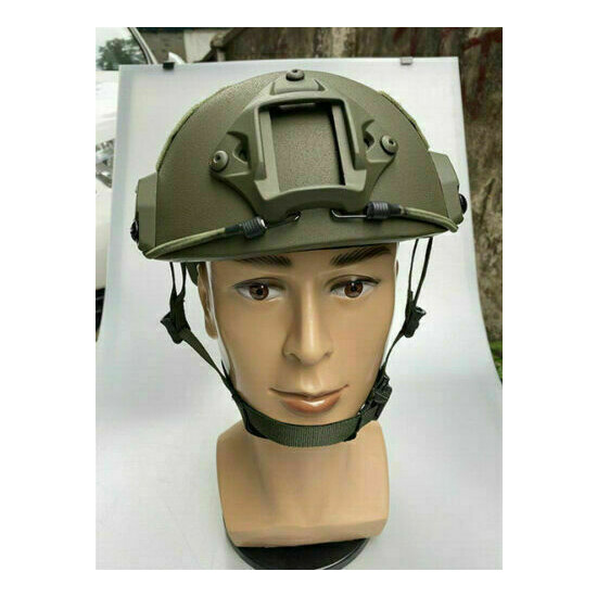 UHMW-PE 3A Ballistic Bullet Proof Helmet Green L + IIIA Bulletproof Mask Shield {6}