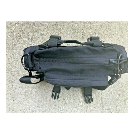BLACK MOLLE Belt Tactical Duty Waist Pack Multi Pocket Shoulder Strap & Handle. {12}