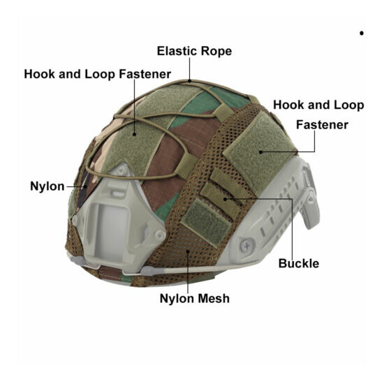 Tactical Military Helmet Camo Cover for FAST Airsoft Paintball Hunting Shooting {4}