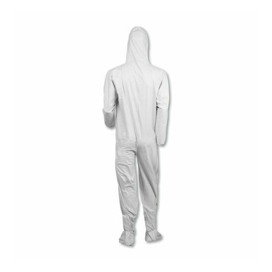 KleenGuard A40 Elastic-Cuff Ankle Hood & Boot Coveralls White 3X-Large 25/Carton {2}