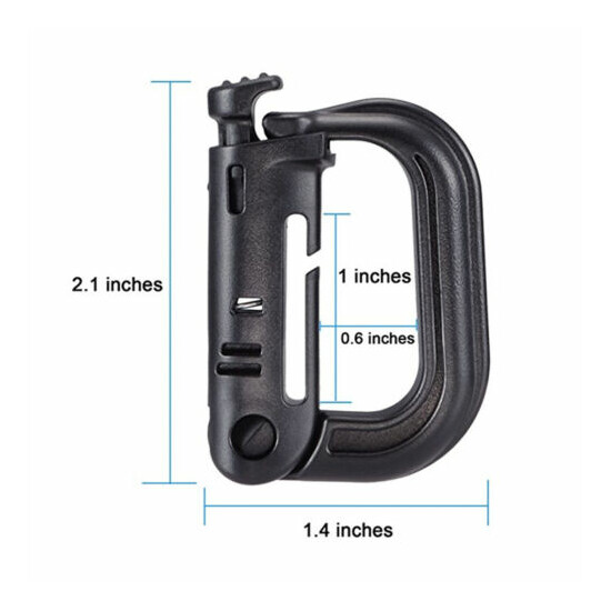 10 Pcs Multipurpose D-Ring Grimloc Locking for Molle Webbing with Zippered Pouch {4}