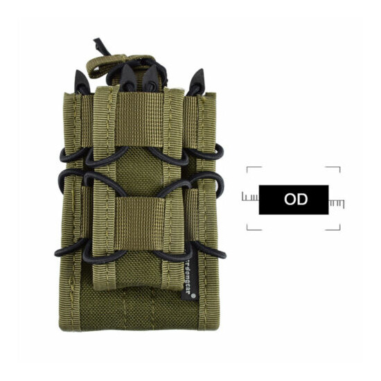 EMERSON Tactical 5.56 Modular Rifle Double Magazine Pouch MOLLE Pistol Holder {8}