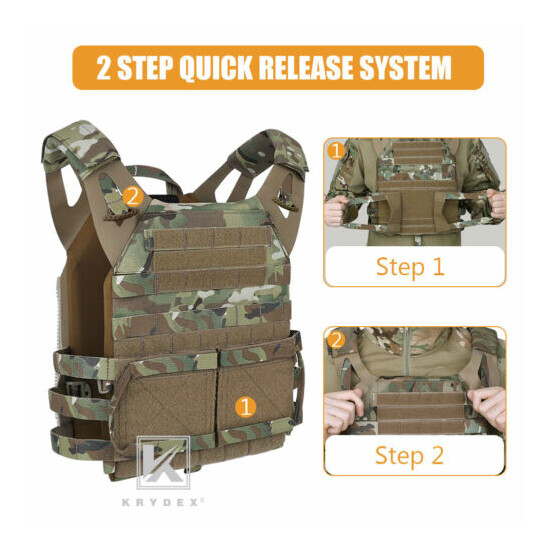 KRYDEX JPC 2.0 Jump Plate Carrier MOLLE Panel Tactical Body Armor Vest Camo {11}