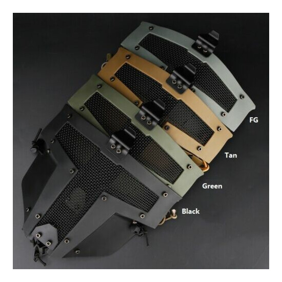 Tactical Steel Full Face Mask Shield Protector For ACH / MICH / FAST Bump Helmet {3}