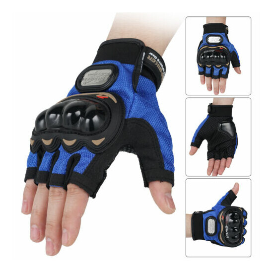 Outdoor Sports Gloves Half-finger Hard Knuckle Riding Tactical Motorcycle Gloves {15}