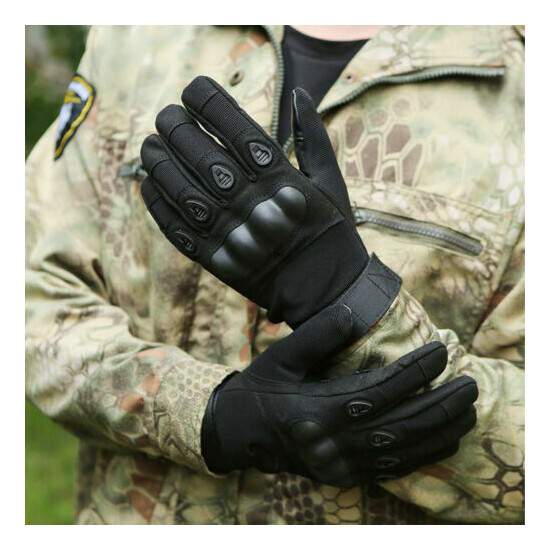 Outdoor Army Military Tactical Motorcycle Hunt Hard Knuckle Full Finger Gloves {1}