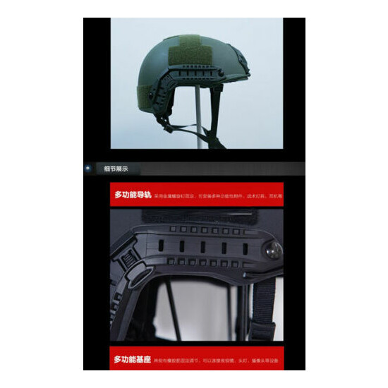 Tactical Aramid Fiber IIIA Ballistic Bulletproof bullet Proof Helmet M / L  {4}