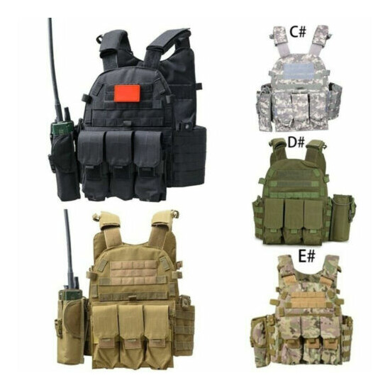 Outdoor Tactical Vest Airsoft Paintball Game Body Armor Molle Plate Carrier Vest {1}