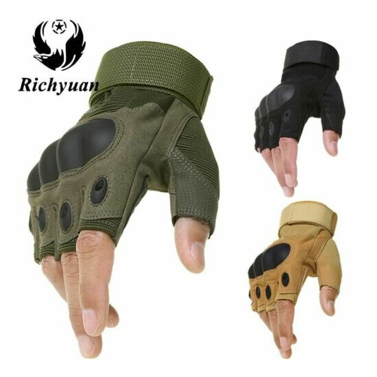 Outdoor Tactical Gloves Airsoft Sport Gloves Half Finger Type {1}