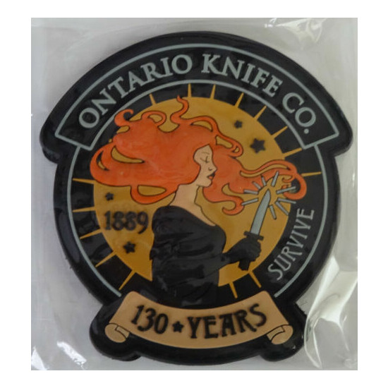 Shot Show Ontario Knife Company 130 Years PVC Morale Patch Sticker {3}