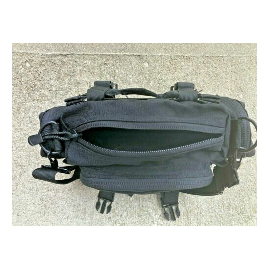 BLACK MOLLE Belt Tactical Duty Waist Pack Multi Pocket Shoulder Strap & Handle. {11}