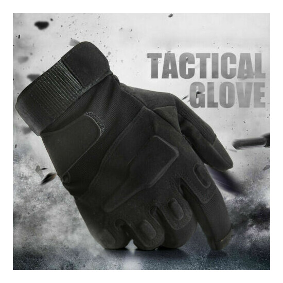 Mens Tactical Anti-Skid Full Finger Gloves Sports Hunting Military Training Gear {3}