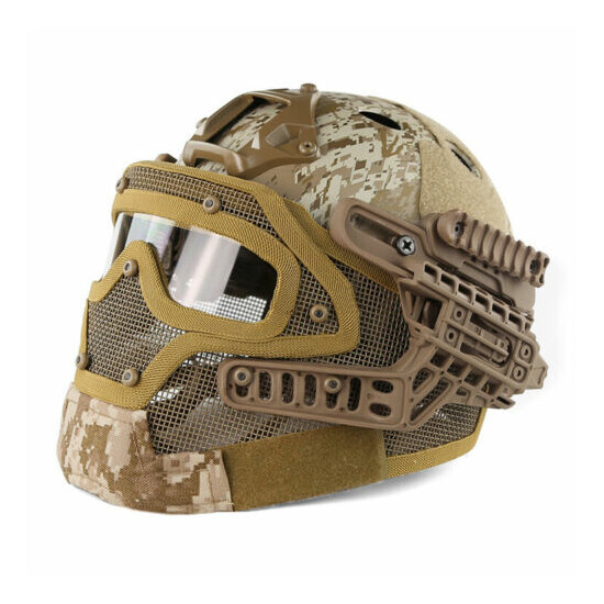 Tactical Helmet Full Face Mask Airsoft Paintball Masks Goggles G4 System Helmets {8}