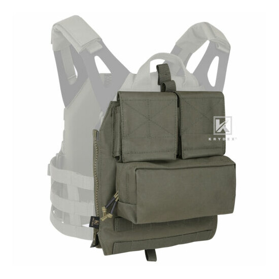 KRYDEX Tactical Zip-on Panel Plate Carrier Back Pack for CPC JPC2.0 Ranger Green {1}
