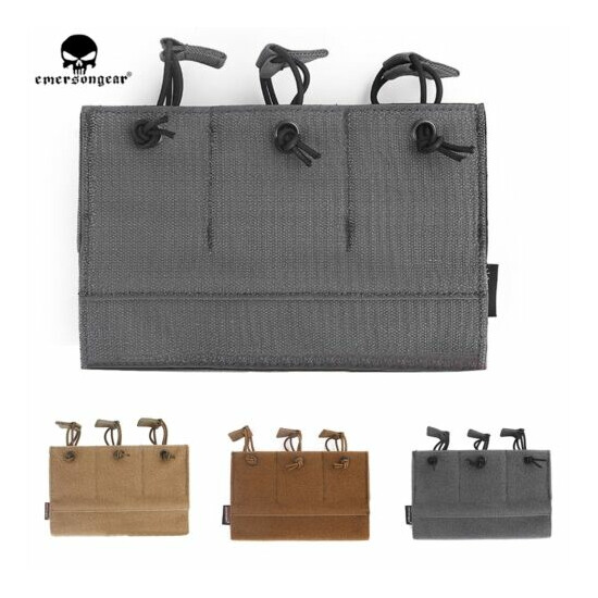 Emerson Tactical Hook Loop panel Triple 5.56 Magazine Pouch Mag Carrier Holder {1}