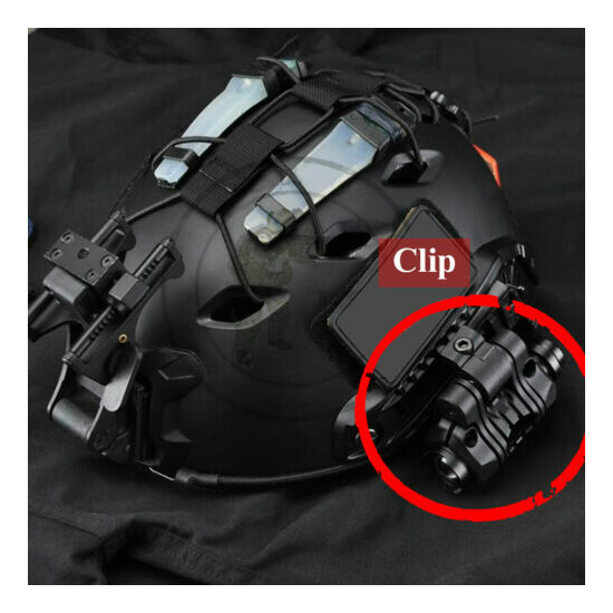 Tactical Quick Release Helmet Flashlight Mount Holder Clip Clamp Accessory {4}