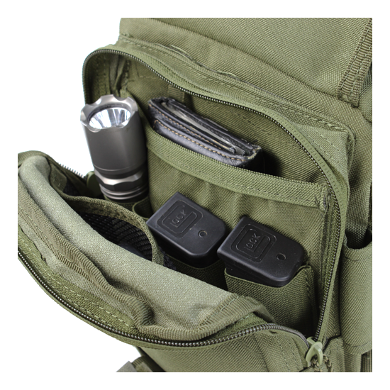 Condor 156 EDC Double Zipper Waist/Shoulder Padded Utility Concealment Bag {5}