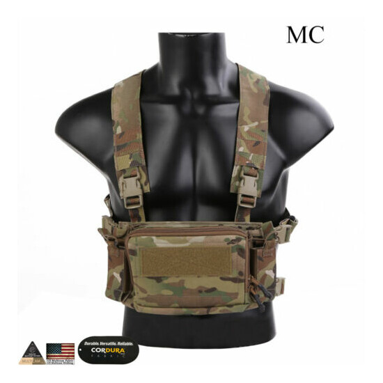 EMERSON D3CR Micro Chest Rig Tactical Hunting Molle Modular Carrier w/ Mag Pouch {11}
