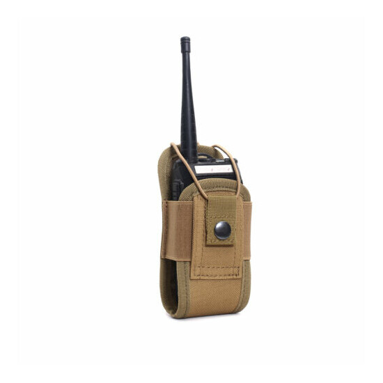 Tactical Molle Radio Pouch Walkie Talkie Holder Waist Bag Belt Pocket Holster US {16}