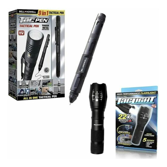 Bell+Howell 7260 Tactical Pen Multitool Glass Breaker, LED Flashlight, {1}