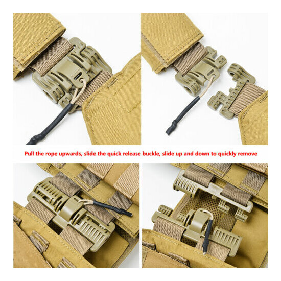 Military Tactical Molle Vest Mag Holder Plate Airsoft Combat Assault Gear Sets {9}