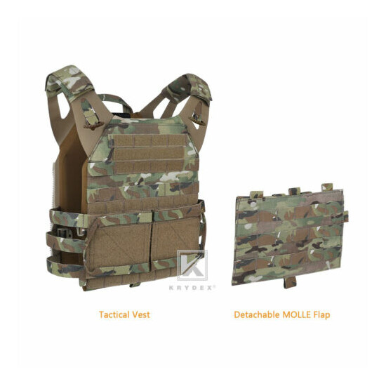 KRYDEX JPC 2.0 Jump Plate Carrier MOLLE Panel Tactical Body Armor Vest Camo {6}