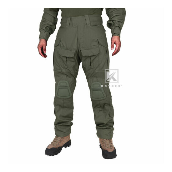 KRYDEX G3 Shirt w/ Tactical Elbow Pads and Trousers w/ Knee Pads Ranger Green {10}