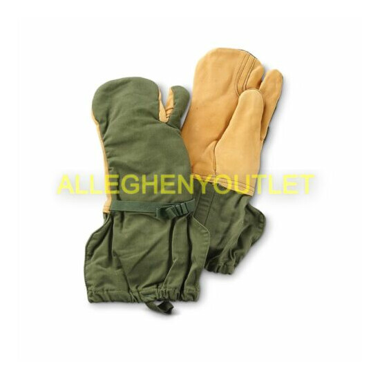 US MILITARY M-65 TRIGGER FINGER MITTENS GLOVES with INSERT LINER Large N/L NEW {2}