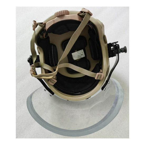 Desert UHMW-PE IIIA Ballistic Bullet Proof Helmet (M) + IIIA Bulletproof Mask {3}