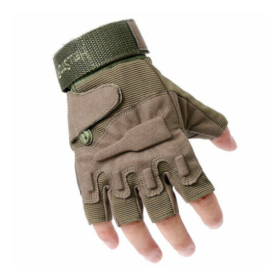 Tactical Gloves Military Shooting Gloves Fingerless Anti-Slip Bicycle Gloves Men {18}