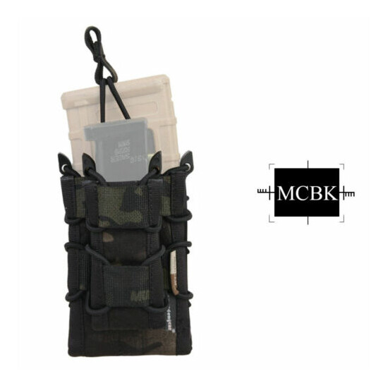 EMERSON Tactical 5.56 Modular Rifle Double Magazine Pouch MOLLE Pistol Holder {22}