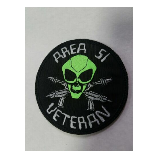 Area 51 Raid Veteran Meme Alien Embroidered Patch 3.5" with Hook Fastener {3}