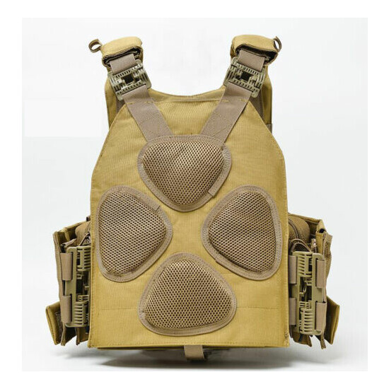 Military Tactical Molle Vest Mag Holder Plate Airsoft Combat Assault Gear Sets {6}