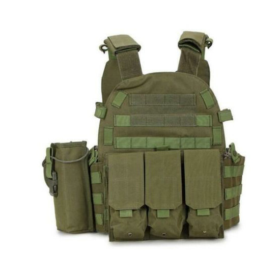 4pcs Tactical Vest Military Mag Holder Molle PC Airsoft Combat Assault Gear Sets {6}