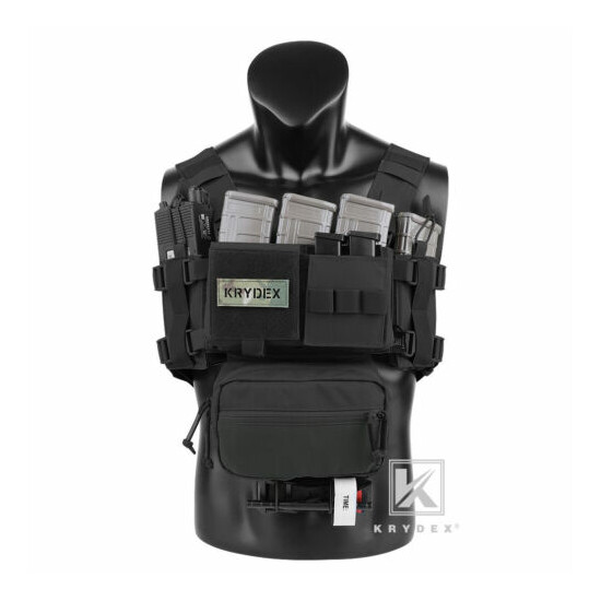 KRYDEX MK3 Micro Fight Chest Rig Tactical Carrier w/ Magazine Mag Pouch Black N {3}