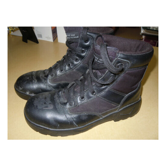 " RESPONSE GEAR " TACTICAL FOOTWEAR BLACK ANKLE BOOTS - SIDE ZIP ACCESS - SIZE 1 {2}