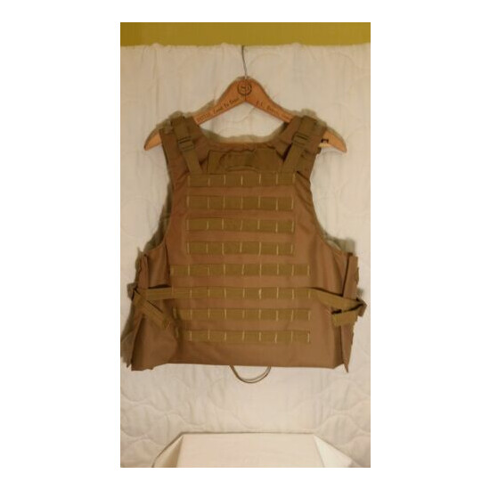 Tactical Airsoft Assault Plate Carrier Vest OD Green with belt attachments  {3}