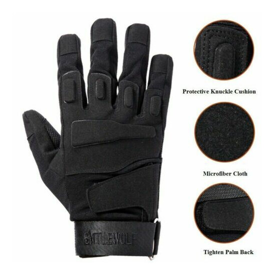 Tactical Full Finger Gloves Army Military Combat Hunting Shooting Sniper Mittens {3}