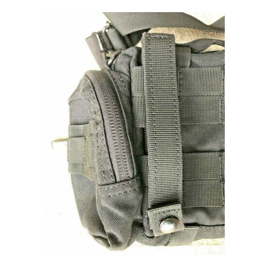 BLACK MOLLE Belt Tactical Duty Waist Pack Multi Pocket Shoulder Strap & Handle. {4}