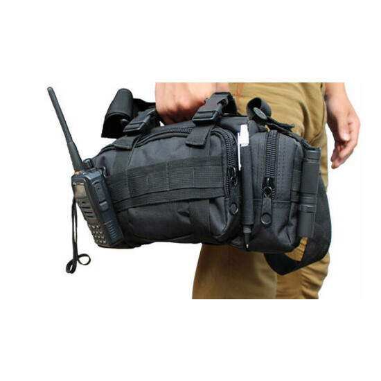 Mens Tactical Workout Pouch Military Molle Waist Bag Duffle Bag Large Handbag {4}
