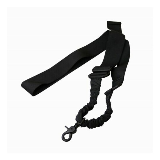 Single 1 Point Bungee Rifle Gun Sling Strap System Gun Sling for Airsoft Hunting {8}
