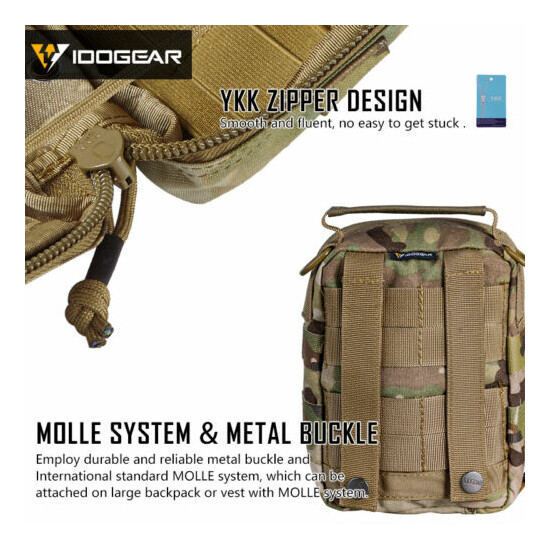 IDOGEAR Tactical Medical Pouch First Aid MOLLE EMT Utility Pouch Airsoft Duty {9}