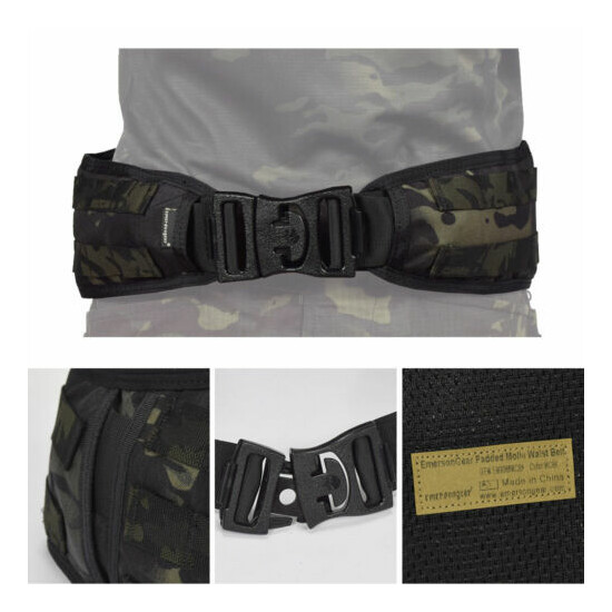 EMERSON Tactical Padded Heavy Duty Belt Waist Molle Combat Hunting Quick Release {9}